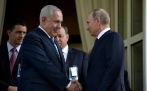 El primer ministro de Israel junto al presidente ruso Vladimir Putin