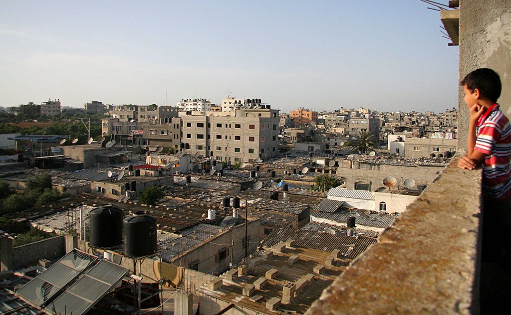 Campo de refugiados en Gaza