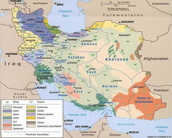 Mapa etnolingüístico de Irán