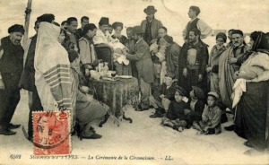 Ceremonia de circuncisión en Túnez, circa 1900