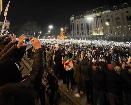 Protestas contra la Ley de Influencia extranjera en marzo 2023