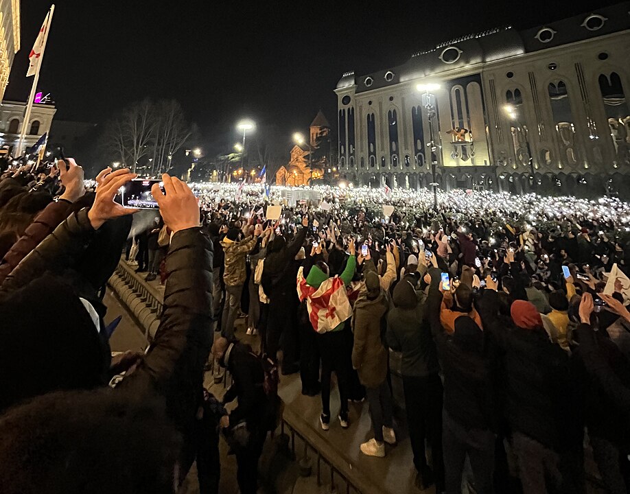 Protestas contra la Ley de Influencia extranjera en marzo 2023